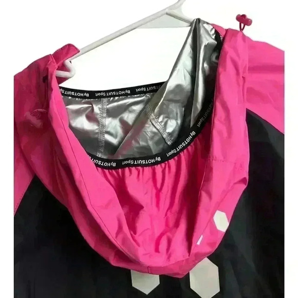 Hot Suit Sauna Jacket Women's Pink Black Large - Picture 11 of 13